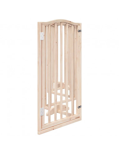 Cancello per Cani Pieghevole 6 Pannelli 300 cm Legno di Pioppo
