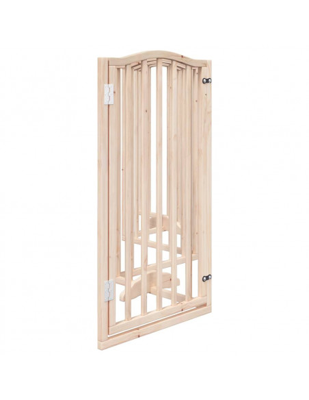 Cancello per Cani Pieghevole 6 Pannelli 300 cm Legno di Pioppo