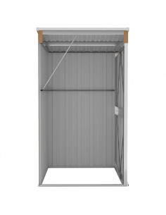 Capanno Giardino a Parete Marrone 118x100x178cm Acciaio Zincato