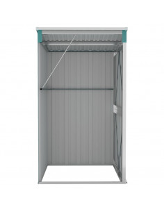 Capanno Giardino a Parete Verde 118x100x178 cm Acciaio Zincato