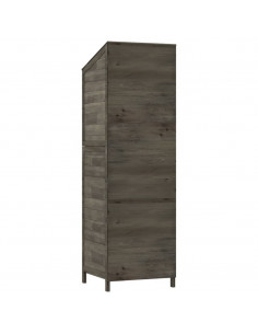 Capanno Giardino Antracite 55x52x174,5 cm Legno Massello Abete