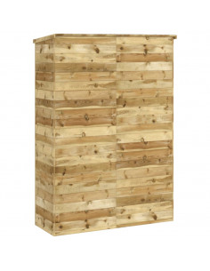 Capanno Giardino Attrezzi 123x45x171cm Pino Massello Impregnato