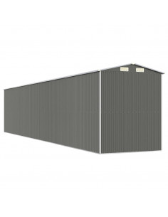Capanno Giardino Grigio Chiaro 192x1021x223 cm Acciaio Zincato