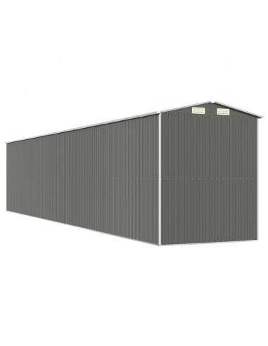 Capanno Giardino Grigio Chiaro 192x1021x223 cm Acciaio Zincato