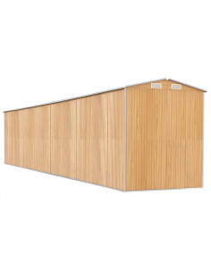 Capanno Giardino Marrone Chiaro 192x1021x223 cm Acciaio Zincato