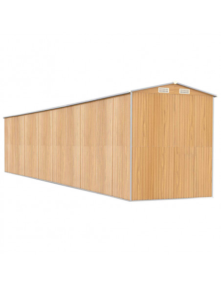 Capanno Giardino Marrone Chiaro 192x1021x223 cm Acciaio Zincato
