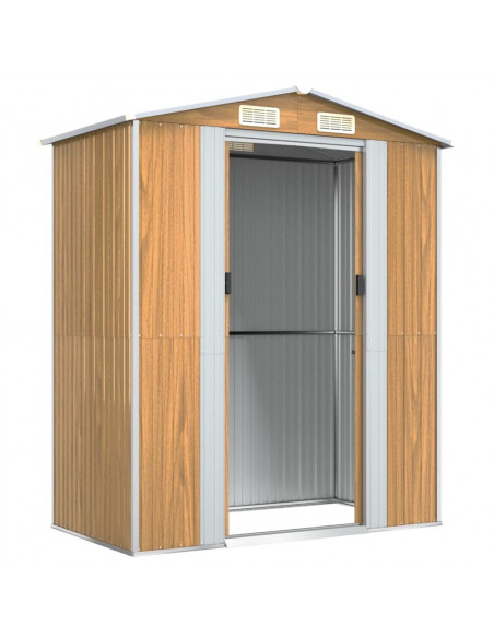 Capanno Giardino Marrone Chiaro 192x108x223 cm Acciaio Zincato