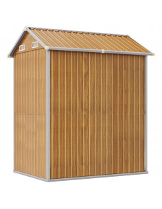 Capanno Giardino Marrone Chiaro 192x152,5x237cm Acciaio Zincato