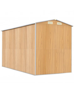Capanno Giardino Marrone Chiaro 192x357x223cm Acciaio Zincato