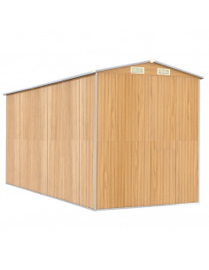 Capanno Giardino Marrone Chiaro 192x440x223 cm Acciaio Zincato
