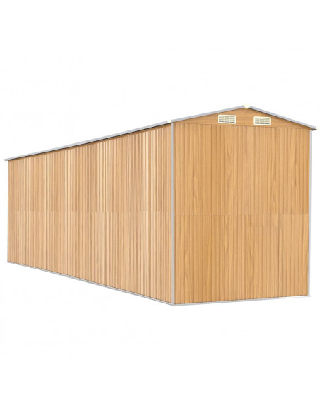 Capanno Giardino Marrone Chiaro 192x689x223 cm Acciaio Zincato