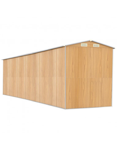 Capanno Giardino Marrone Chiaro 192x772x223 cm Acciaio Zincato