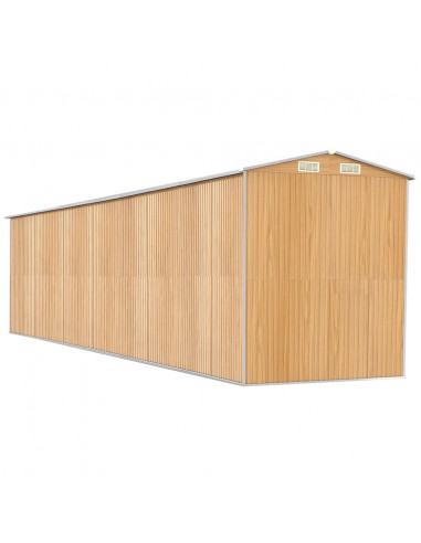 Capanno Giardino Marrone Chiaro 192x855x223 cm Acciaio Zincato
