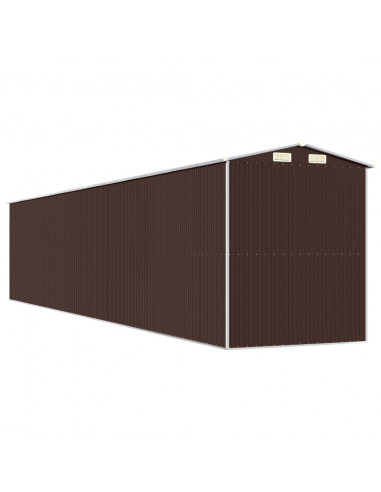 Capanno Giardino Marrone Scuro 192x1021x223 cm Acciaio Zincato