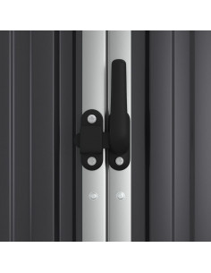 Capanno per Attrezzi Antracite 161x89x161 cm Acciaio Zincato