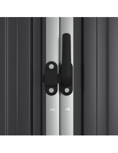 Capanno per Attrezzi Antracite 225x89x161 cm Acciaio Zincato