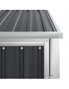 Capanno per Attrezzi Antracite 88x89x161 cm Acciaio Zincato