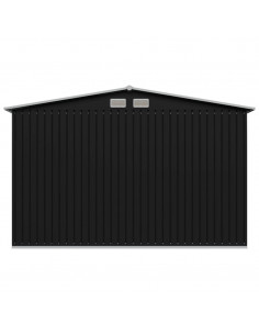 Capanno per Attrezzi Antracite in Acciaio 257x205x178 cm