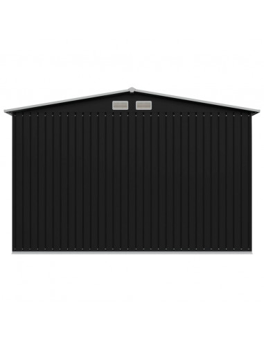 Capanno per Attrezzi Antracite in Acciaio 257x205x178 cm