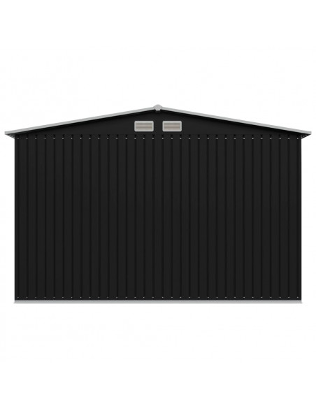 Capanno per Attrezzi Antracite in Acciaio 257x205x178 cm
