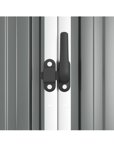 Capanno per Attrezzi Grigio 161x89x161 cm in Acciaio Zincato