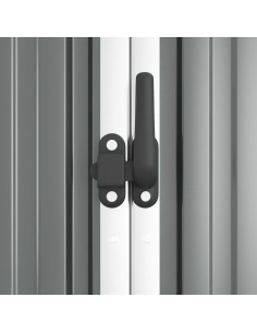 Capanno per Attrezzi Grigio 225x89x161 cm in Acciaio Zincato