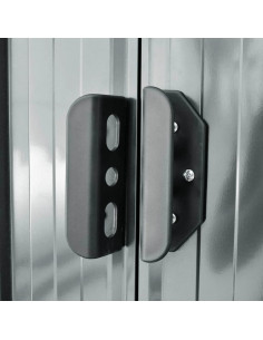 Capanno per Attrezzi in Metallo Grigio 204x132x186 cm