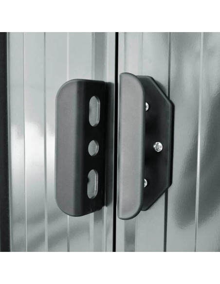 Capanno per Attrezzi in Metallo Grigio 204x132x186 cm