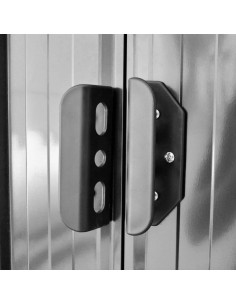 Capanno per Attrezzi in Metallo Grigio 257x205x178 cm