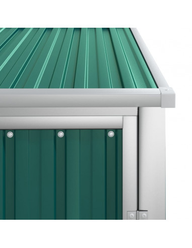 Capanno per Attrezzi Verde 88x89x161 cm in Acciaio Zincato