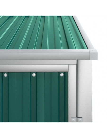Capanno per Attrezzi Verde 88x89x161 cm in Acciaio Zincato
