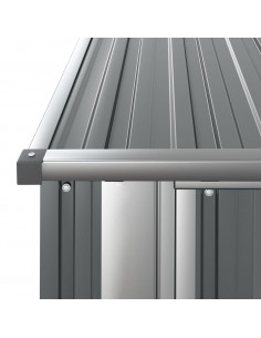 Capanno per Biciclette Grigio 180,5x97x209,5 cm Acciaio Zincato