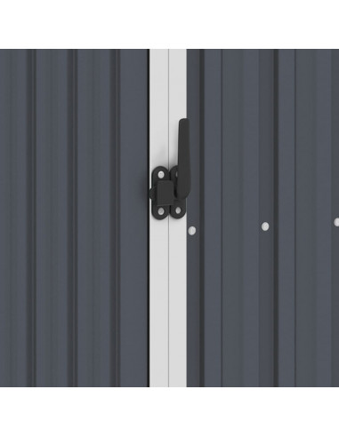 Capanno per Legna Antracite 245x98x159 cm in Acciaio Zincato