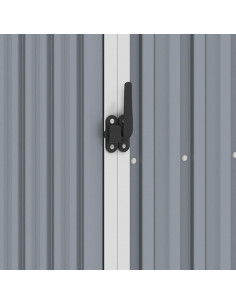 Capanno per Legna Grigio 245x98x159 cm in Acciaio Zincato