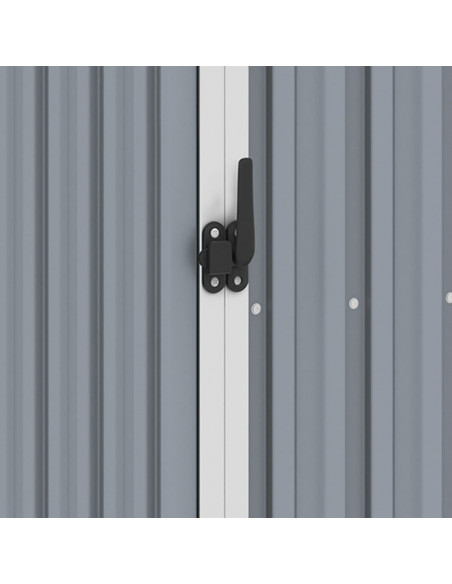 Capanno per Legna Grigio 245x98x159 cm in Acciaio Zincato