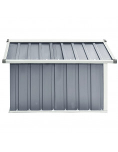 Capanno per Robot Tosaerba 92x97x63 cm Acciaio Zincato Grigio