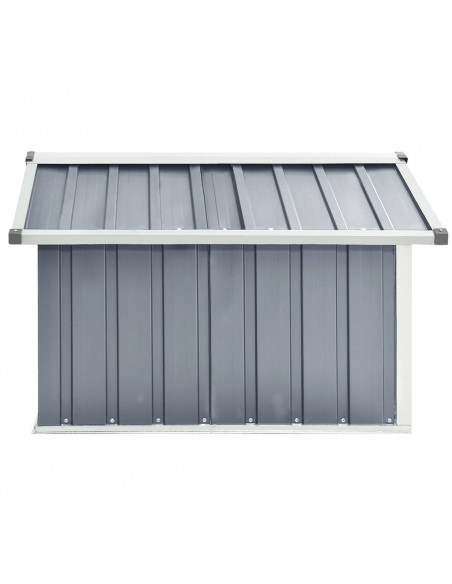 Capanno per Robot Tosaerba 92x97x63 cm Acciaio Zincato Grigio