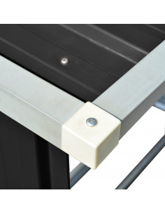 Capannone da Giardino in Acciaio Zincato 163x83x154cm Antracite