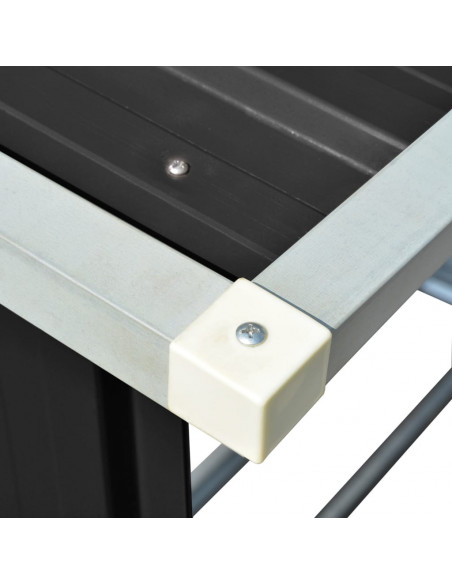 Capannone da Giardino in Acciaio Zincato 163x83x154cm Antracite