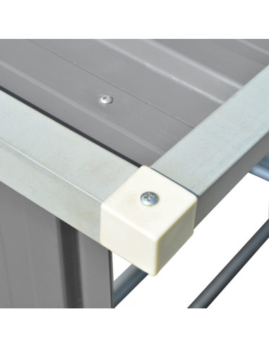 Capannone da Giardino in Acciaio Zincato Grigio 163x83x154 cm