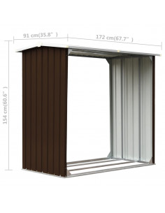 Capannone in Acciaio Zincato 172x91x154 cm Marrone