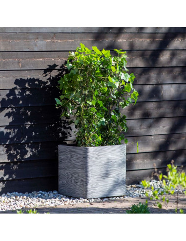 Capi Fioriera Nature Rib Quadrata 50 x 50 cm Antracite
