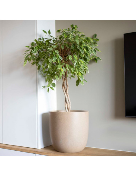 Capi Fioriera Rotonda Waste Smooth 35x34 cm Beige Terrazzo