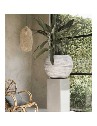Capi Vaso a Cono Nature Rib 62x48 cm Avorio KOFI271
