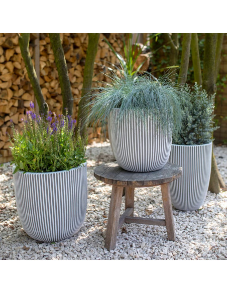 Capi Vaso Groove 35x34 cm Avorio