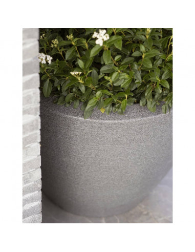 Capi Vaso per Piante Arc Granite Conico Basso 60x48 cm Antracite