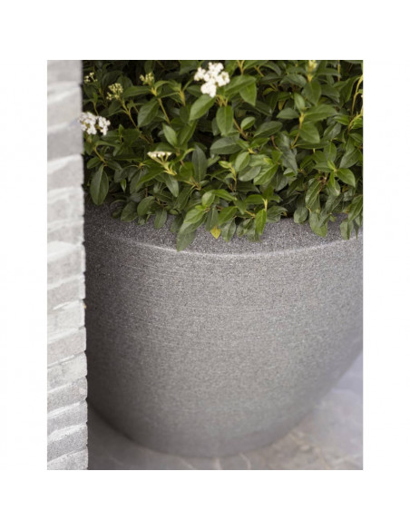 Capi Vaso per Piante Arc Granite Conico Basso 60x48 cm Antracite