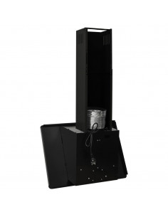 Cappa a Parete 60 cm in Acciaio Inox e Vetro Temperato Nero