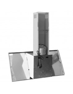 Cappa a Parete 90 cm in Acciaio Inox e Vetro Temperato Argento