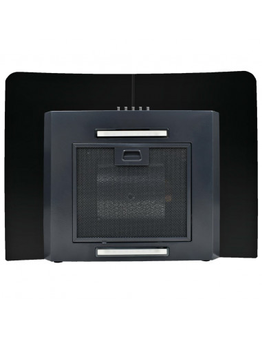 Cappa Aspirante a Muro Acciaio Inox 756 m³/h 60 cm Nera